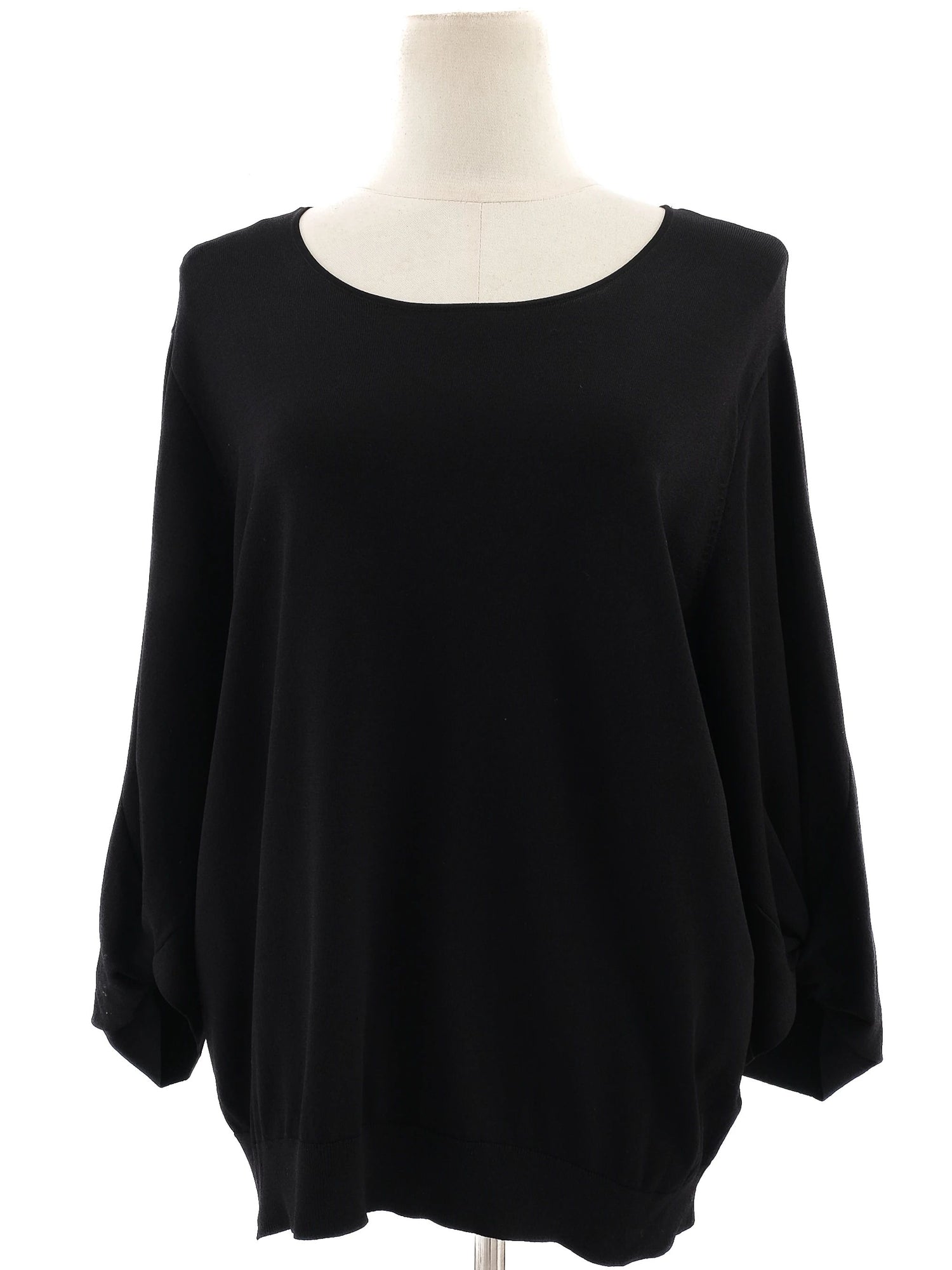 Excellent Cos Black Long Sleeve Blouse Size L Viscose