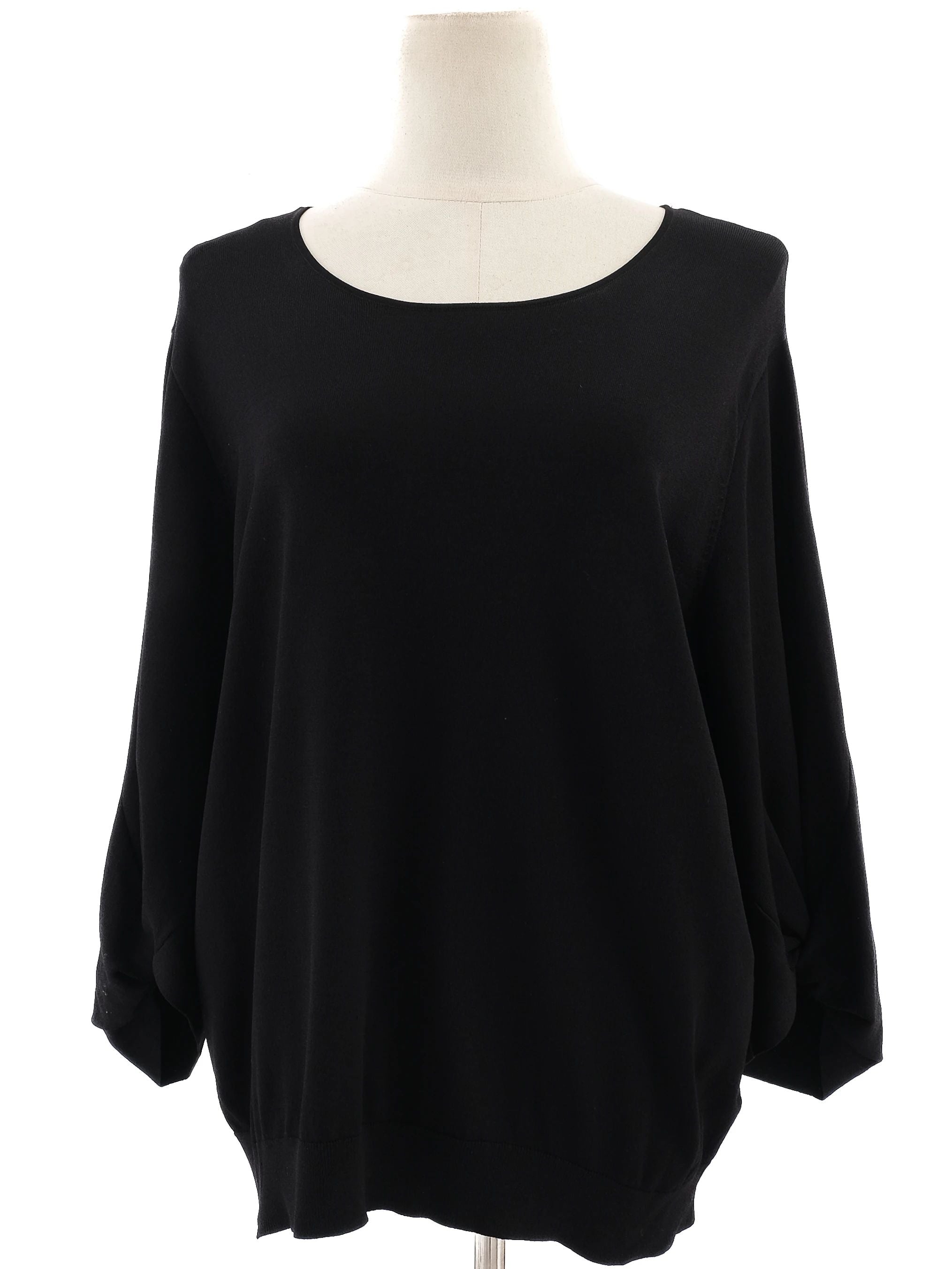 Excellent Cos Black Long Sleeve Blouse Size L Viscose