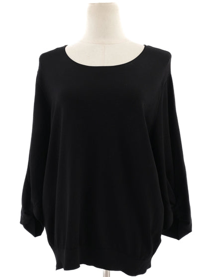 Excellent Cos Black Long Sleeve Blouse Size L Viscose