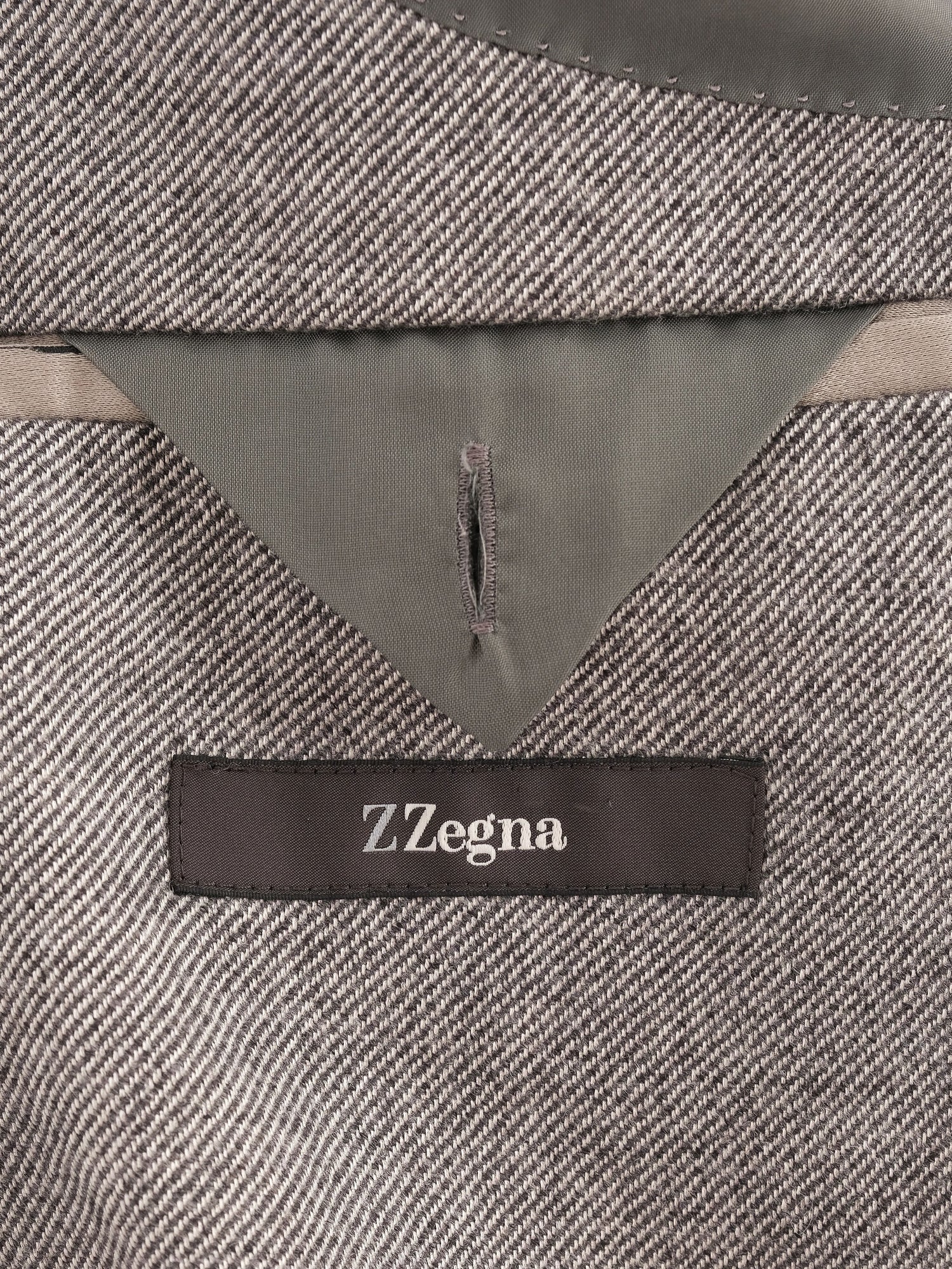 Excellent Ermenegildo Zegna Gray Cupro Blazer Size M