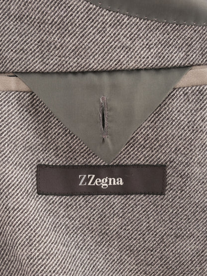Excellent Ermenegildo Zegna Gray Cupro Blazer Size M