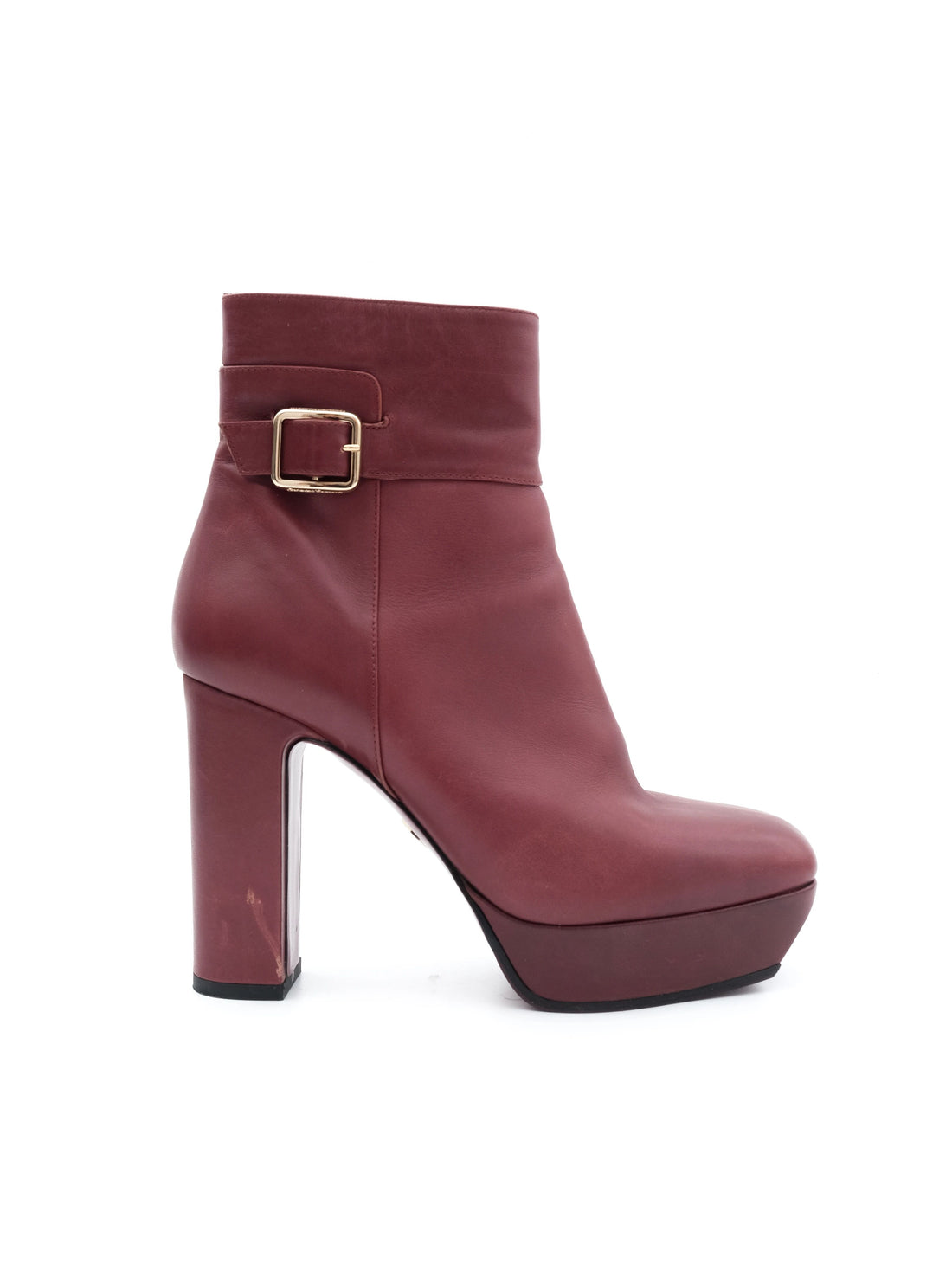 Good Giorgio Fabiani Red Leather High-Heeled Ankle Boots