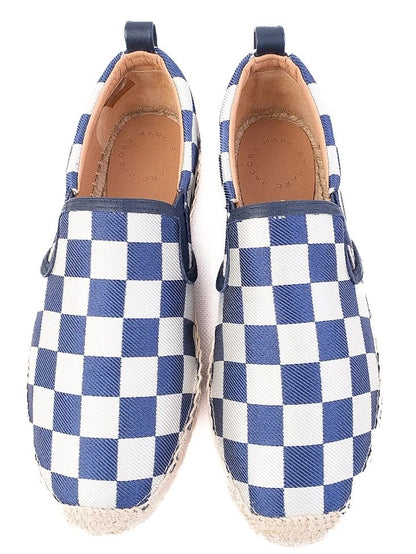 Excellent Marc Jacobs Slip-On Shoes Fabric Blue White Size 37.5