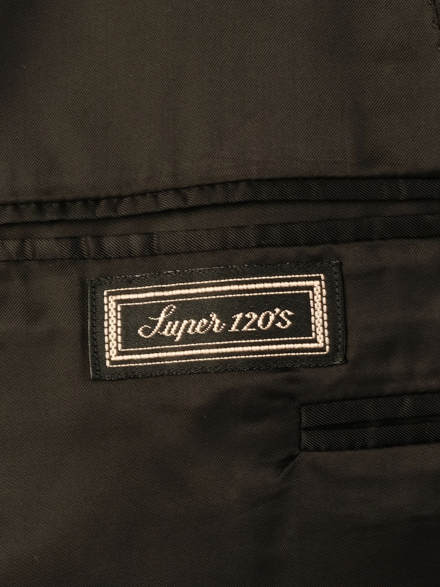 Excellent Canali Black Wool Pinstripe Suit Jacket Size XL