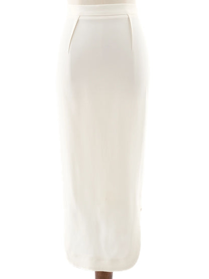 Excellent Roland Mouret Yellow Viscose Pencil Skirt Size XS