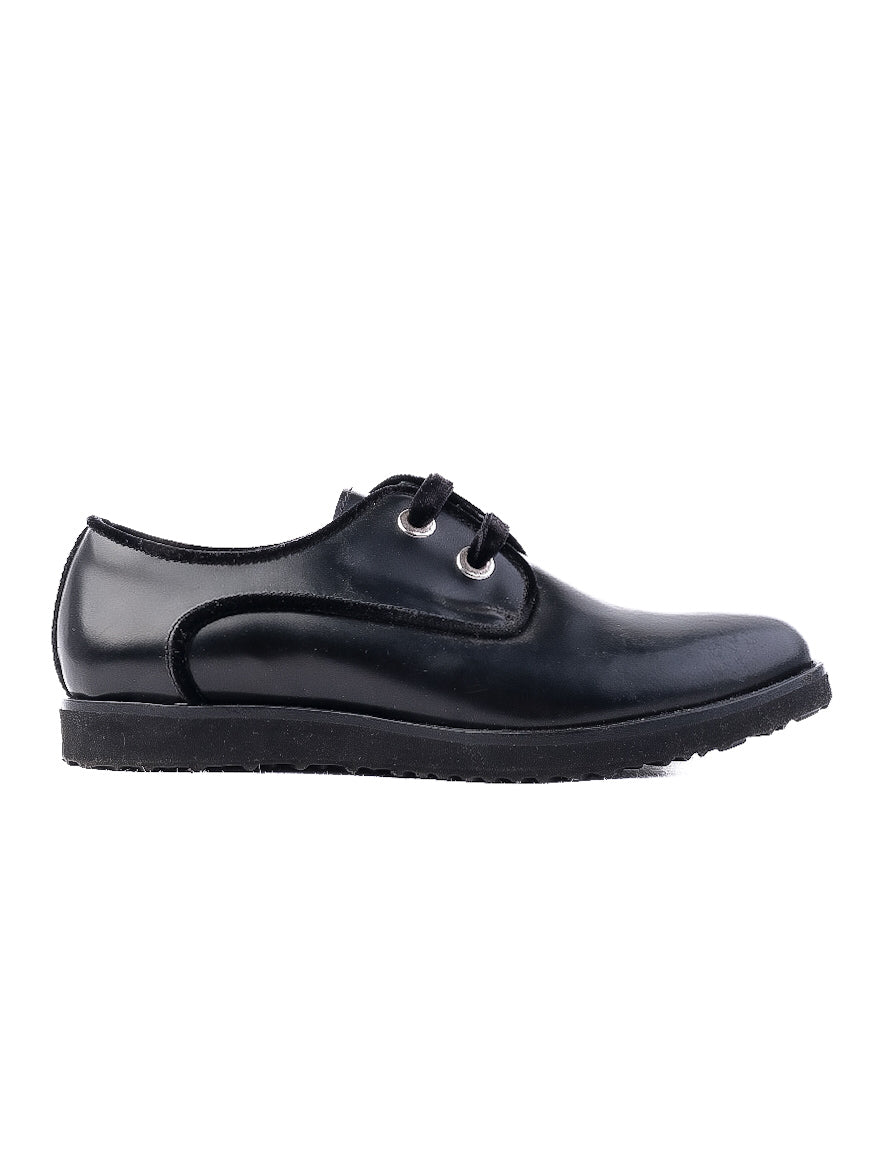 NEW Gallucci Black Leather Shoes for Kids Size 34 with Laces