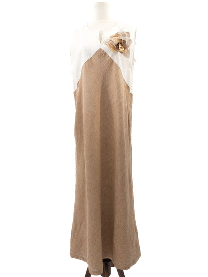 NEW Lorena Antoniazzi Yellow Sleeveless Long Dress, Size XXL