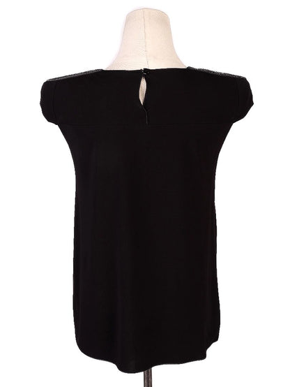 NEW Armani Collezioni Black Sleeveless Top Size S with Embellishments