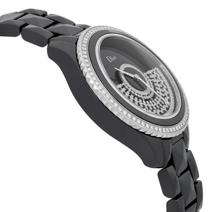 Christian Dior VIII Grand Bal 38mm Ceramic Diamond Black Dial Watch CD124BE3C001