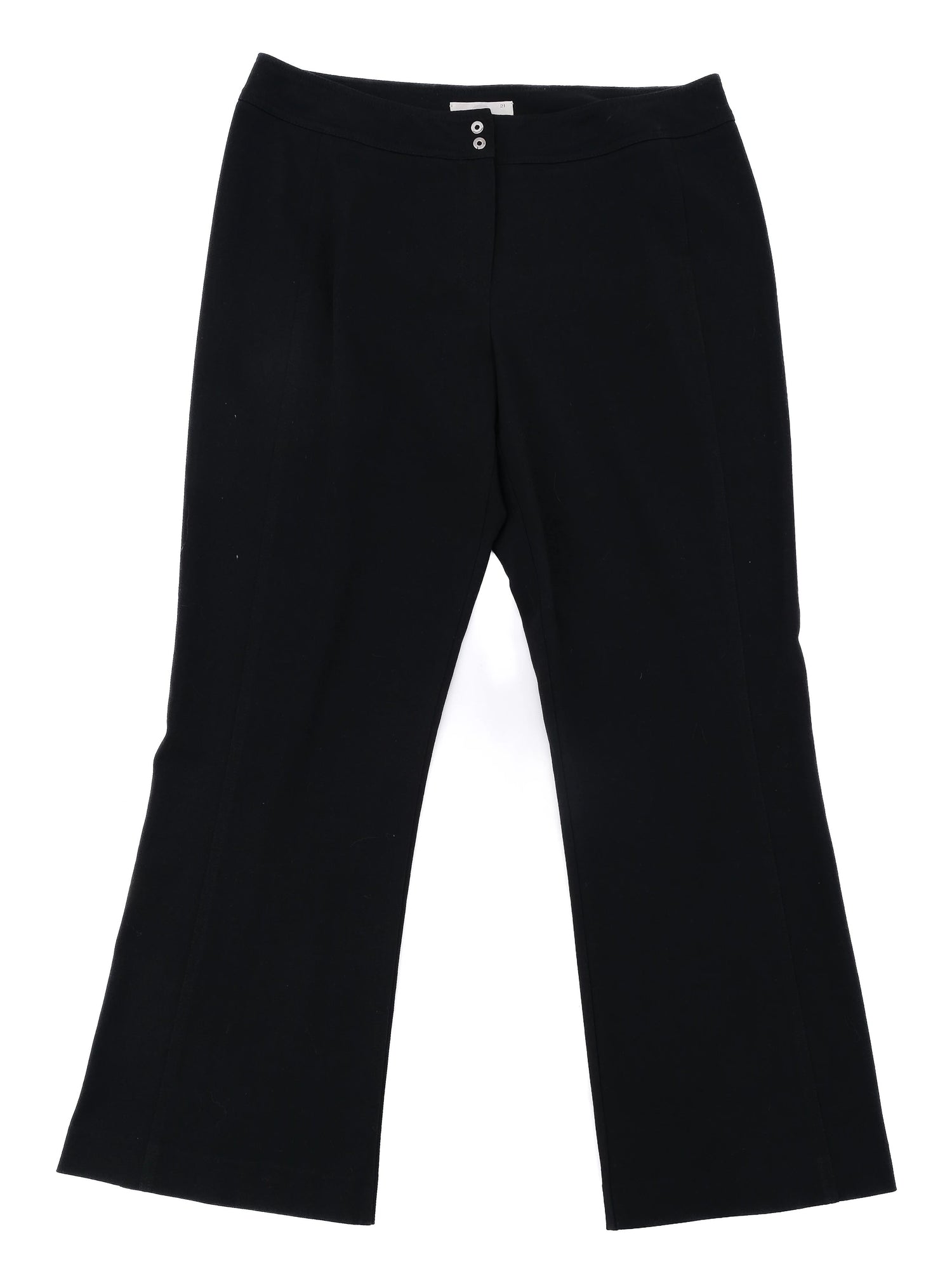 Excellent Marina Rinaldi Black Viscose Pants Size M Made in Italy