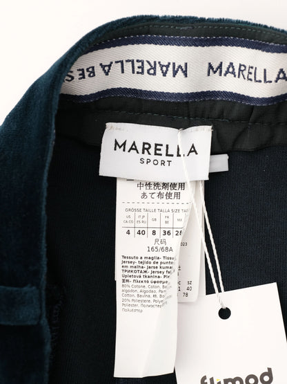 Excellent Marella Green Velvet Pants Size S Women&
