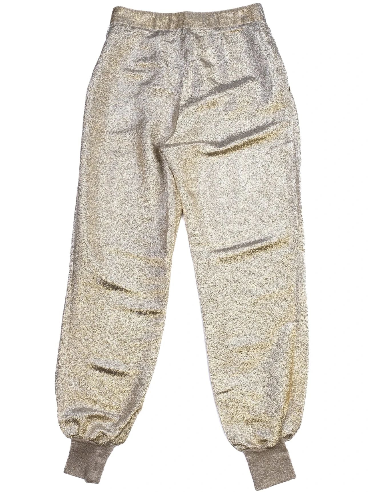 Excellent Stella McCartney Yellow Metallic Jogger Pants Women L