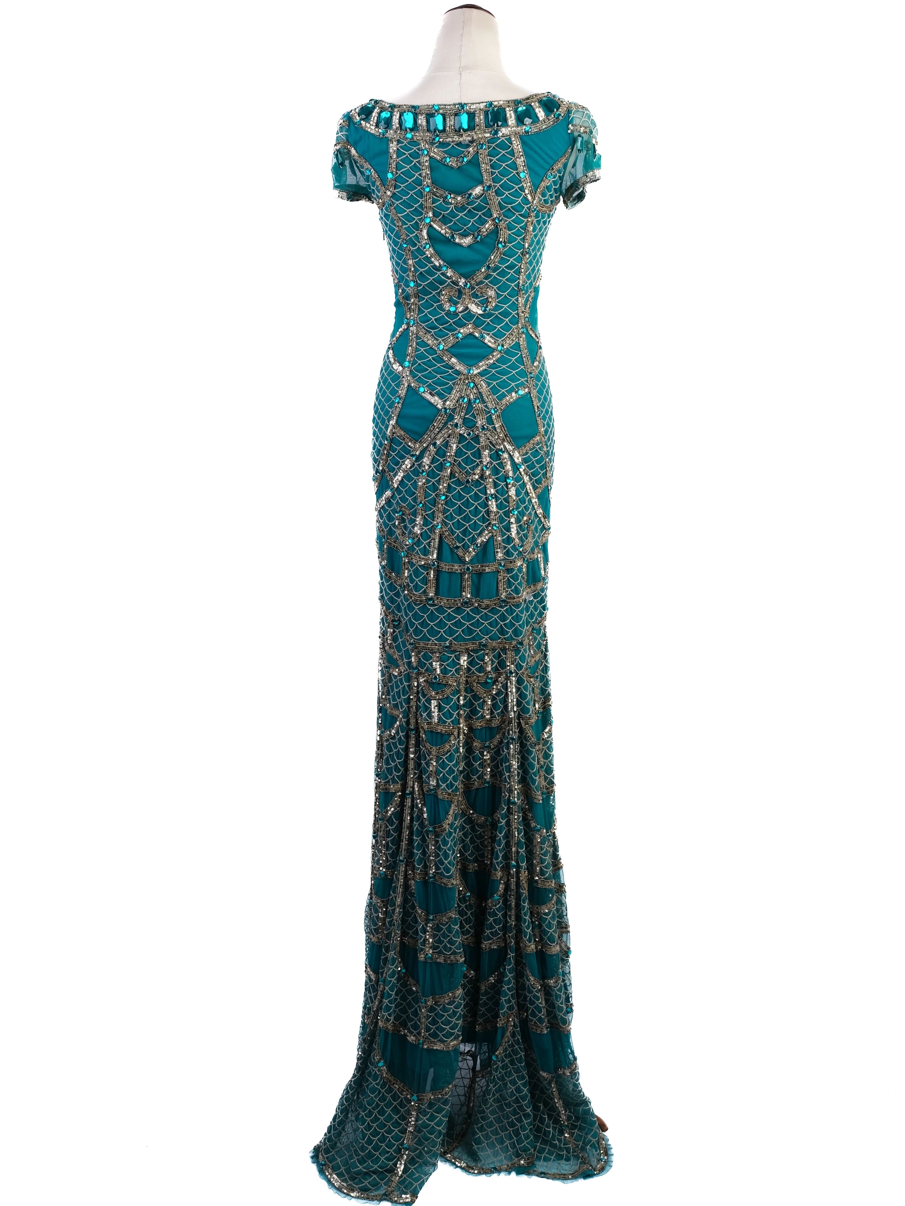Excellent Temperley London Green Embellished Gown Size S