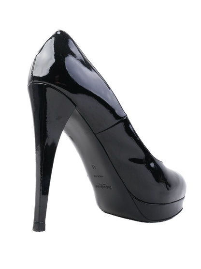 Excellent Yves Saint Laurent Black Leather High Heels Size 41