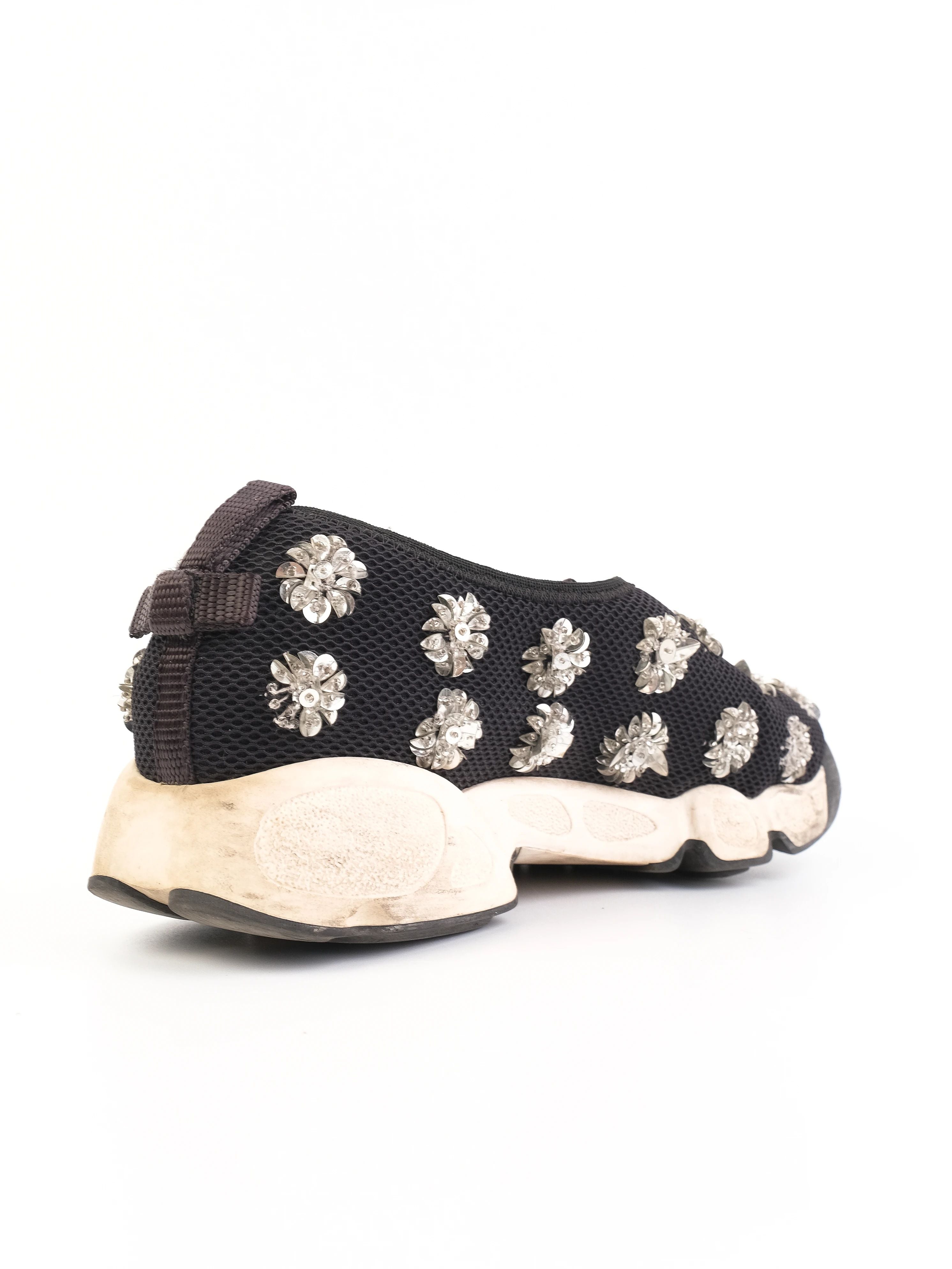 Dior Black Fabric Sneaker with Decorative Elements Size 36