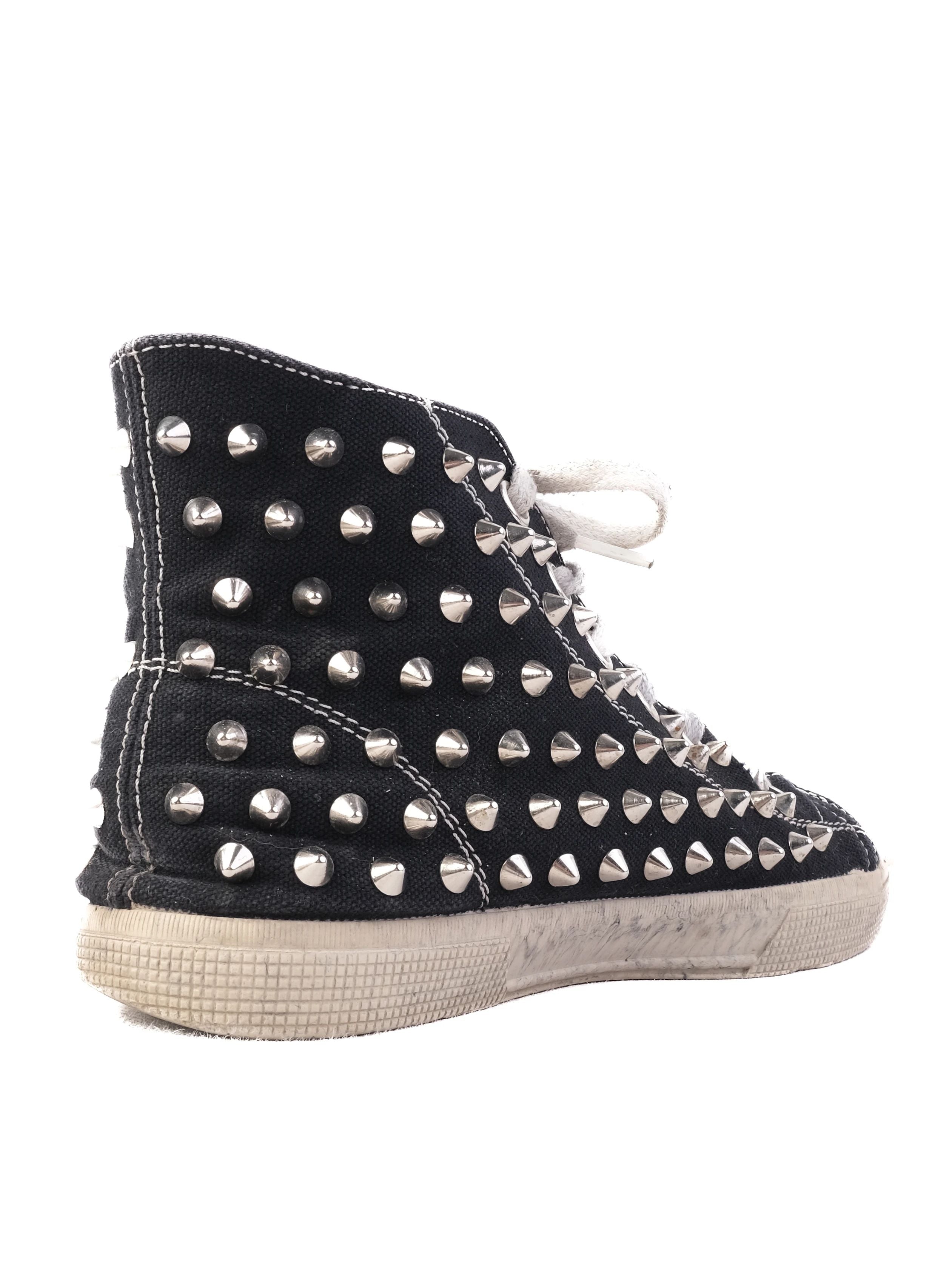 Good Gienchi Black Studded High-Top Sneakers Size 41 Men