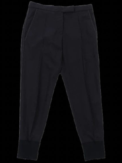 Excellent Brunello Cucinelli Black Wool Pants Cuffed Legs Women&