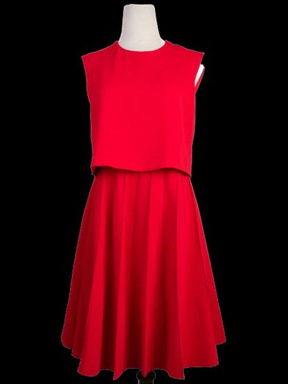 Sportmax Red Polyester Sleeveless Dress Size S in Excellent Condition