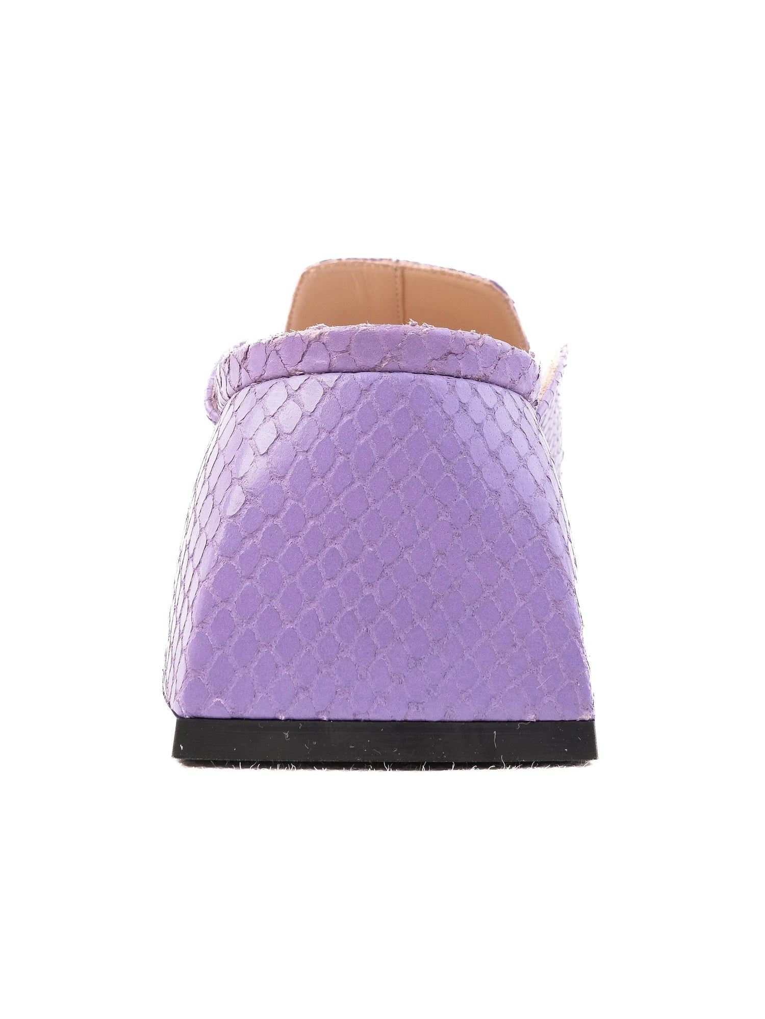 Excellent Purple Leather Slip-On Loafers Size 38 Women&