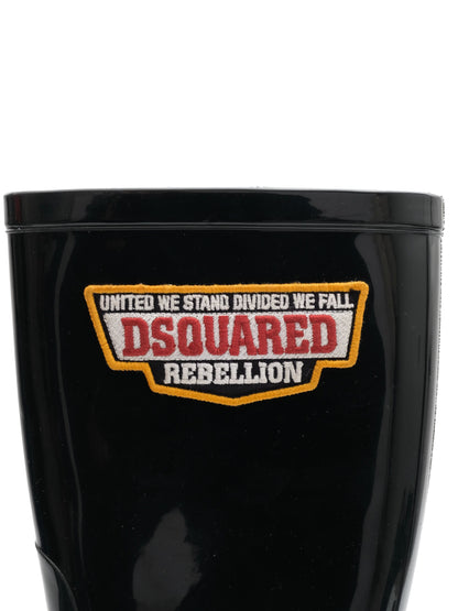 Perfect Dsquared2 Black Rubber Boots for Kids Size 37