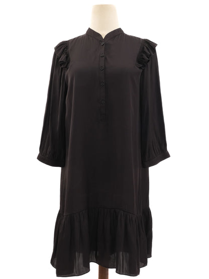 Excellent Zadig&amp;Voltaire Black Dress XS Ruffled Long Sleeve