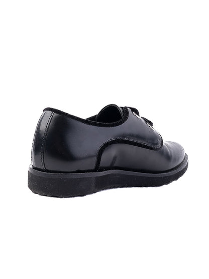 NEW Gallucci Black Leather Shoes for Kids Size 34 with Laces