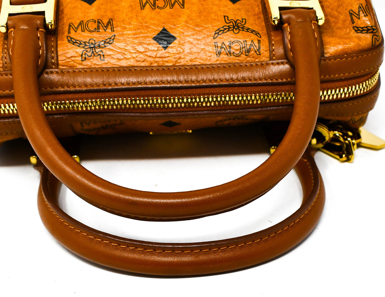 MCM Boston Bag Cognac Viseto