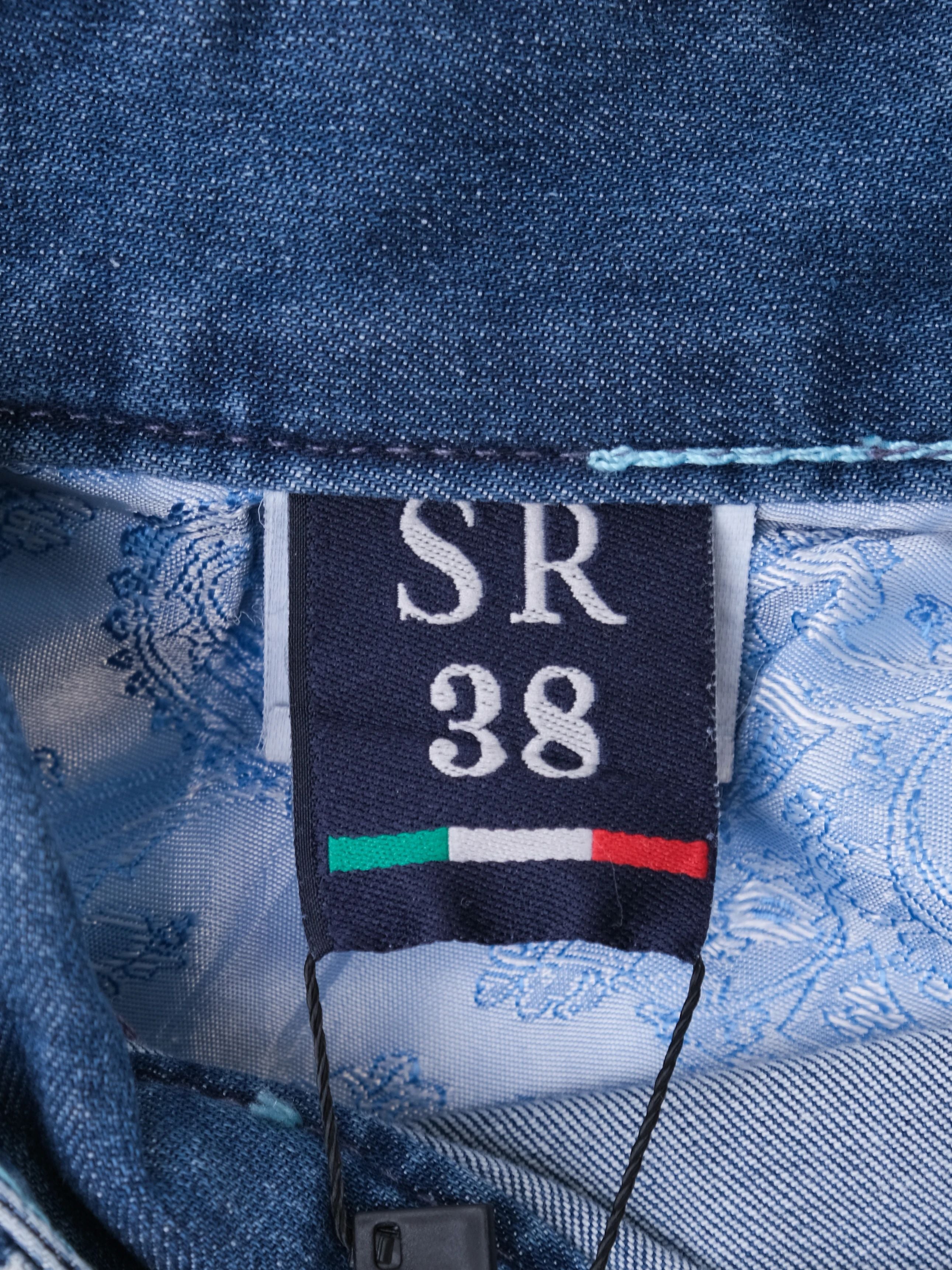 Excellent Stefano Ricci Light Blue Cotton Jeans Size XXL