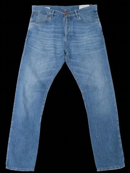Excellent Brunello Cucinelli Blue Cotton Jeans Leisure Fit Size L
