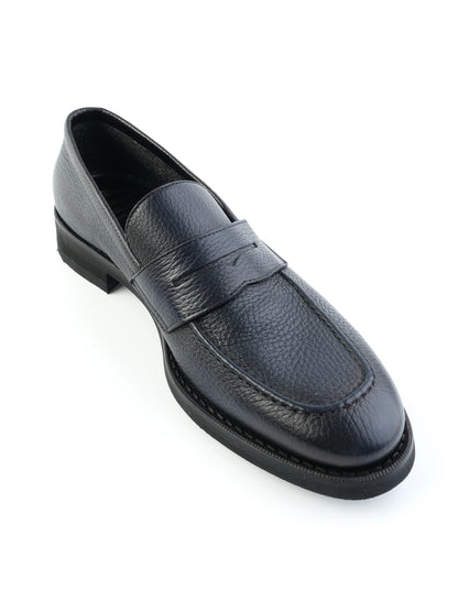 NEW Sleek Blue Leather Loafers for Men Size 40