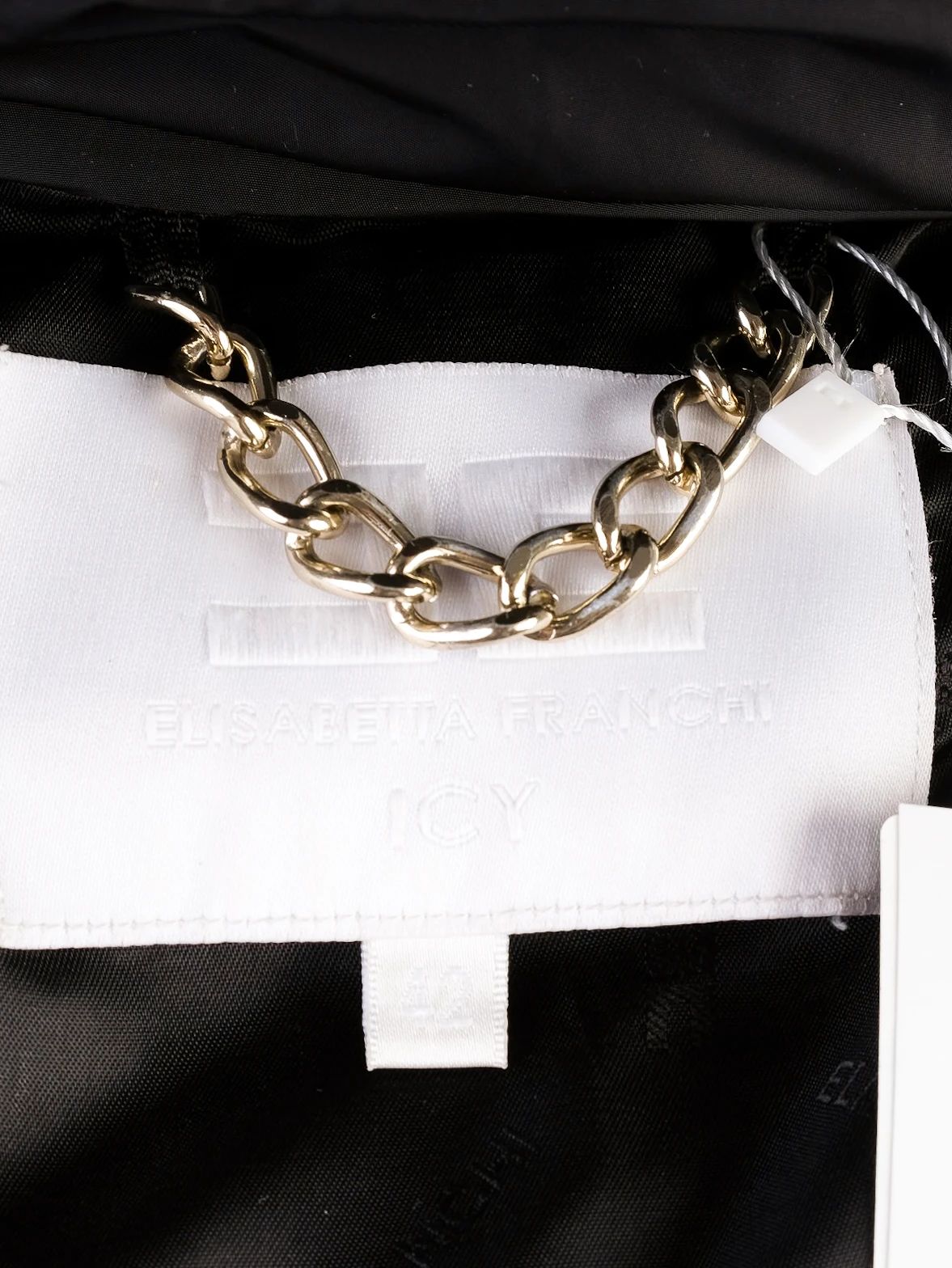 Excellent Elisabetta Franchi Black Nylon Puffer Jacket Size S