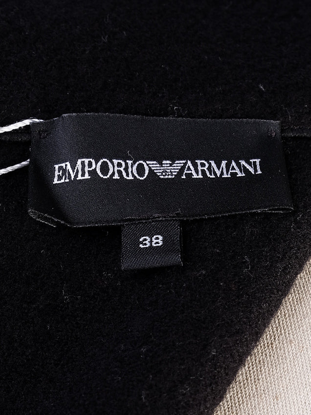 Excellent Emporio Armani Black Wool Dress Size 38