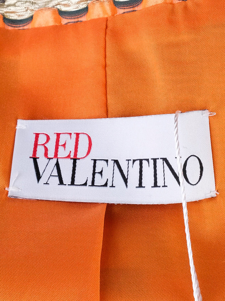 Excellent Red Valentino Geometric Jacket Orange Beige Size S
