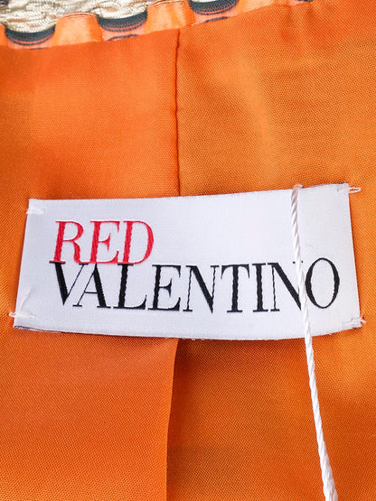 Excellent Red Valentino Geometric Jacket Orange Beige Size S