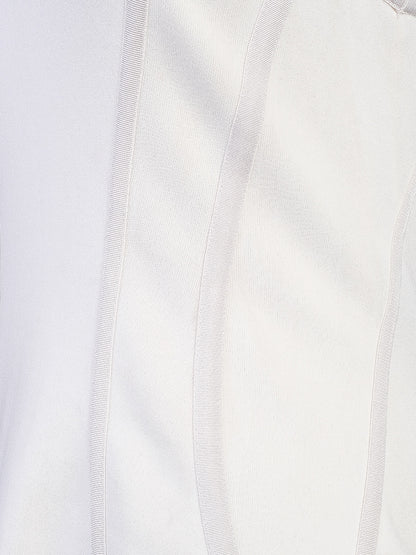 Good Donna Karan White Sleeveless Form-Fitting Viscose Dress