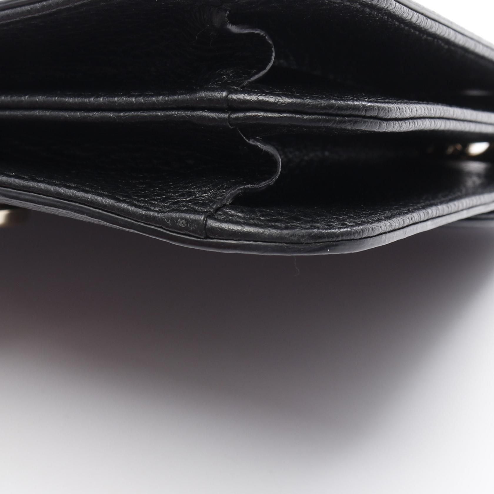 Gucci Interlocking G Shoulder Bag Black Leather 510303