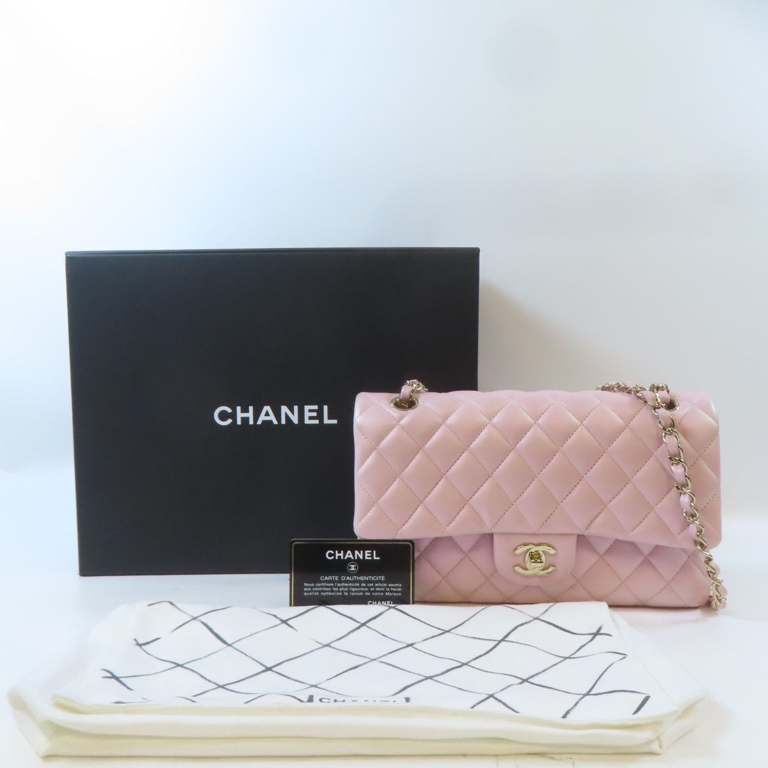 Chanel Caviar Quilted 25 Double Flap Light Pink