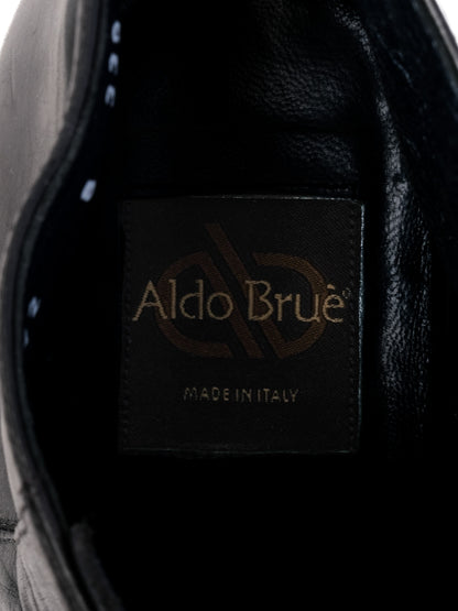 Excellent Aldo Brue Black Leather Dress Boots Size 43 with Zipper