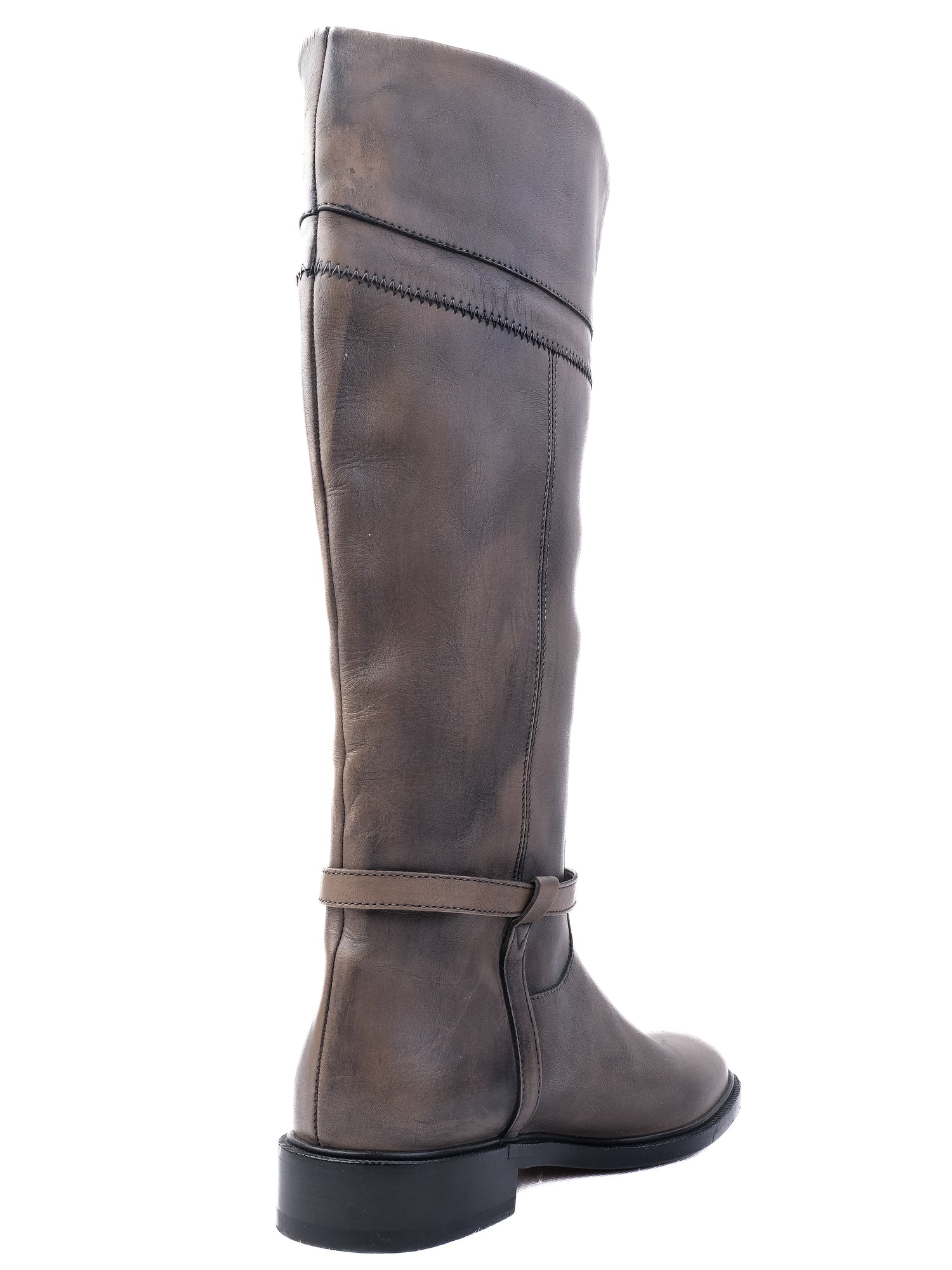 Excellent Fabiana Filippi Green Leather Knee-High Boots Size 37