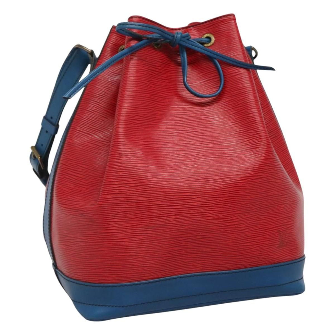 Louis Vuitton Epi Noe Shoulder Bag Bicolor Red Blue M 44084 Lv Auth
