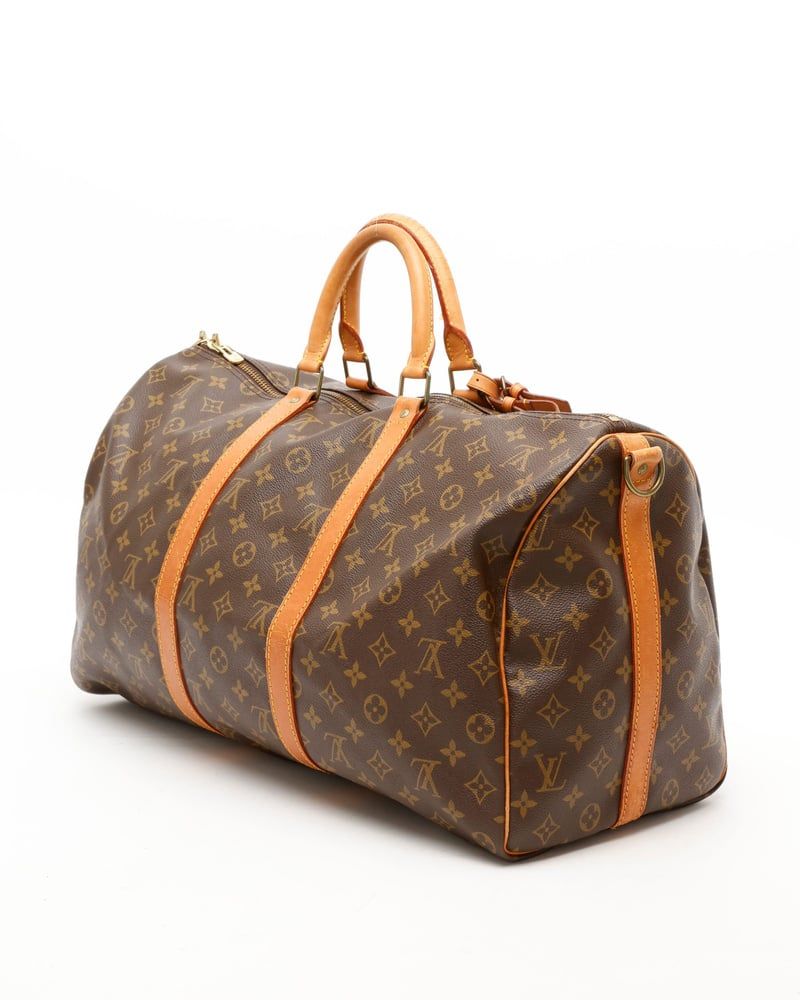 Louis Vuitton Monogram Keepall Bandoliered 50 Weekend Bag