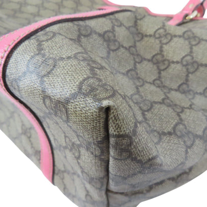 Gucci Gg Supreme Tote Bag Pvc Canvas Brown 197953