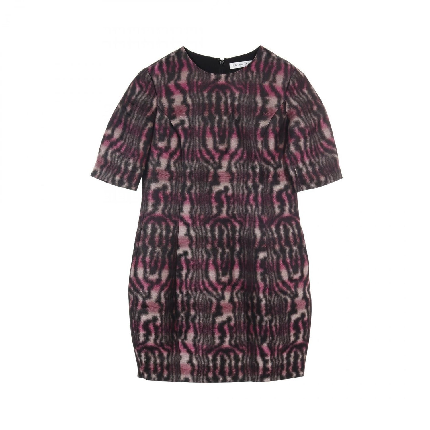 Dior Dress Pink Black Silk 3a 21660a 1650