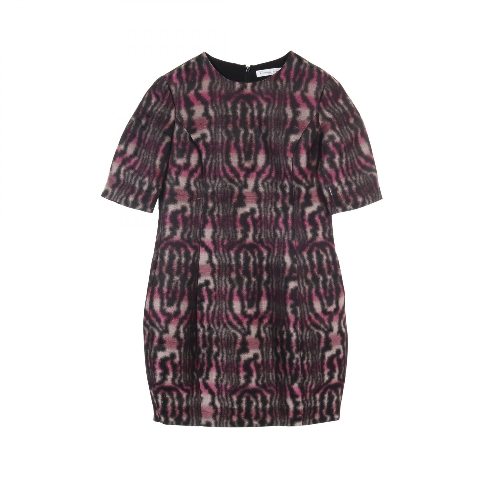 Dior Dress Pink Black Silk 3a 21660a 1650