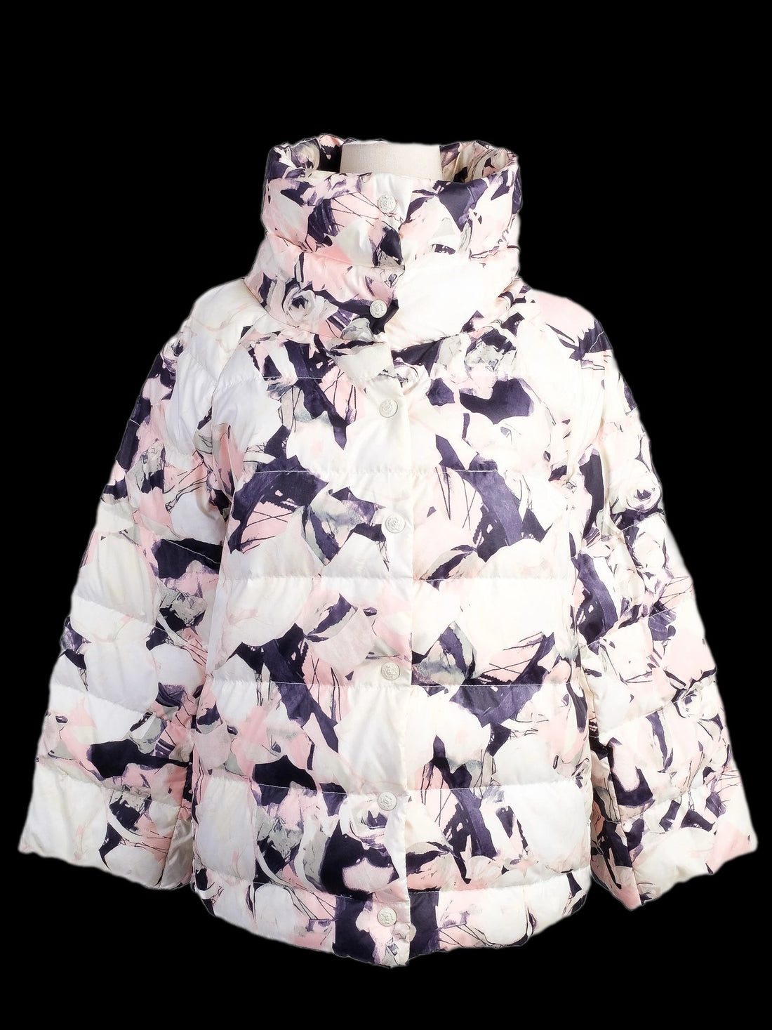 Escada Floral Puffer Jacket Multi-Color Size XS Excellent Condition