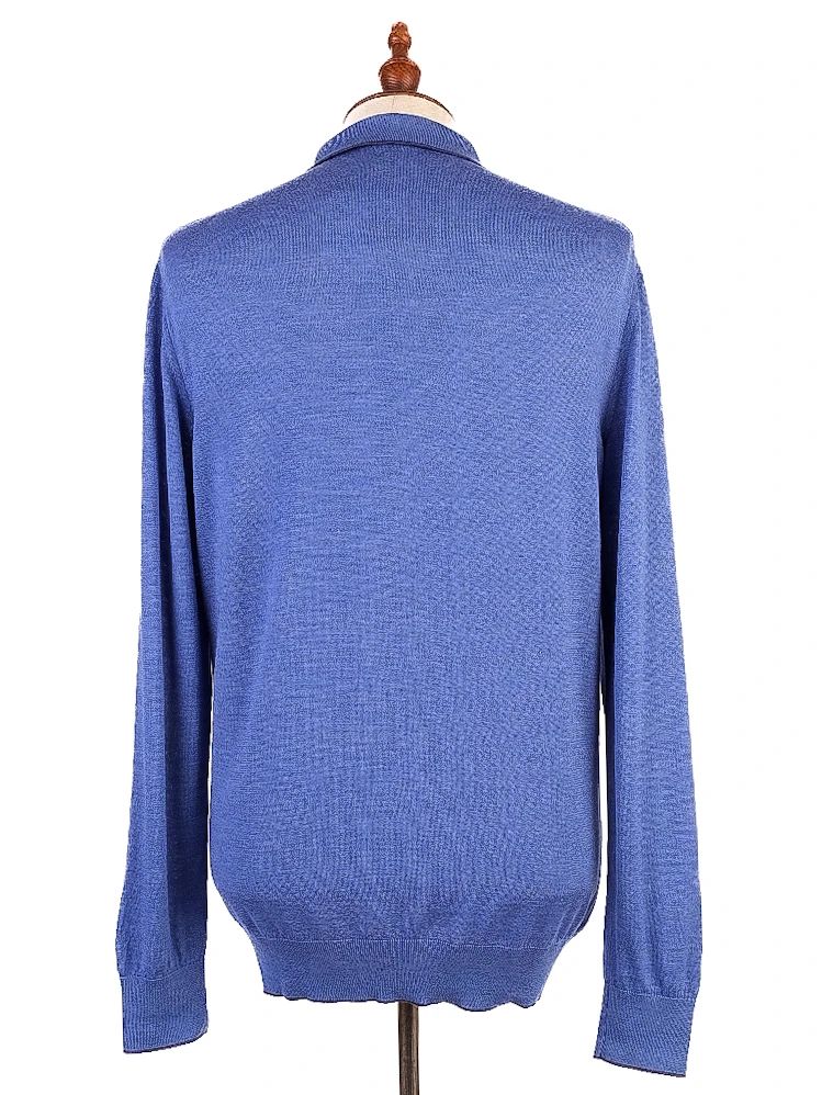 Dalmine Excellent Condition Blue Silk Sweater Size L