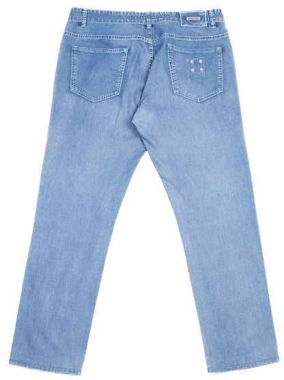 Excellent Stefano Ricci Light Blue Cotton Jeans Size XXL