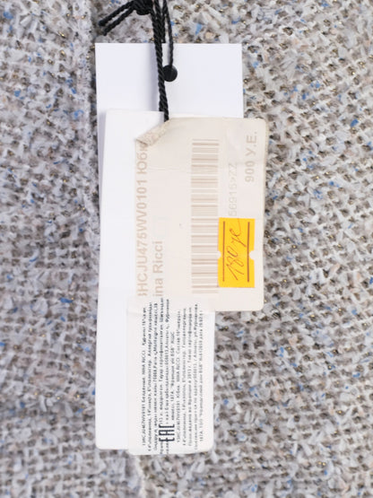 NEW Nina Ricci Gray Ruched Wool Skirt Size XXS