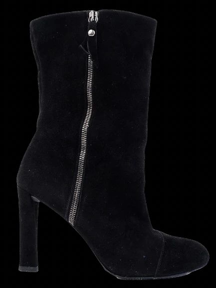 Excellent Stuart Weitzman Black Leather High-Heeled Boots Size 40