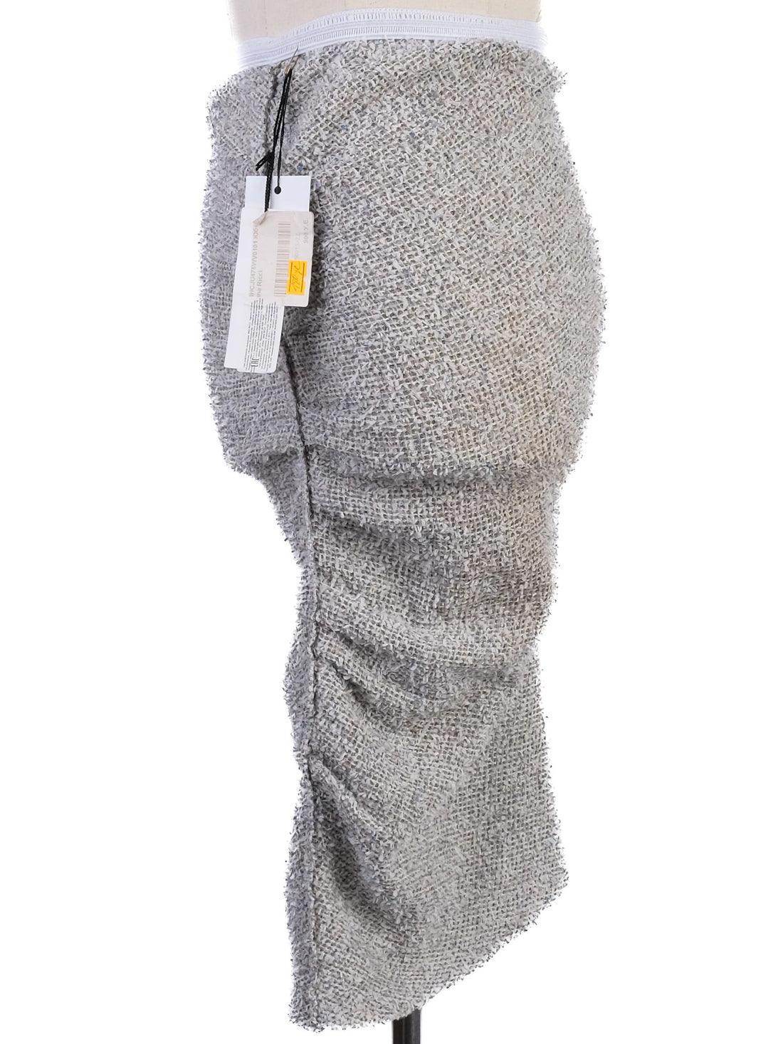 NEW Nina Ricci Gray Ruched Wool Skirt Size XXS